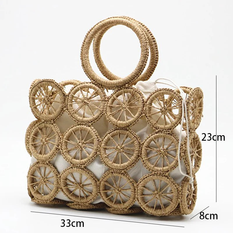 SilkySoleil™  woven handmade handbags made of straw