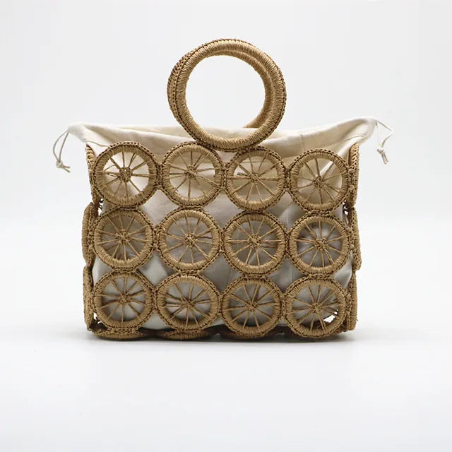 SilkySoleil™  woven handmade handbags made of straw